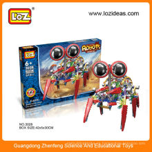 Los ojos grandes Robot Battery Operating blocks DIY Puzzle Juguetes educativos para niños